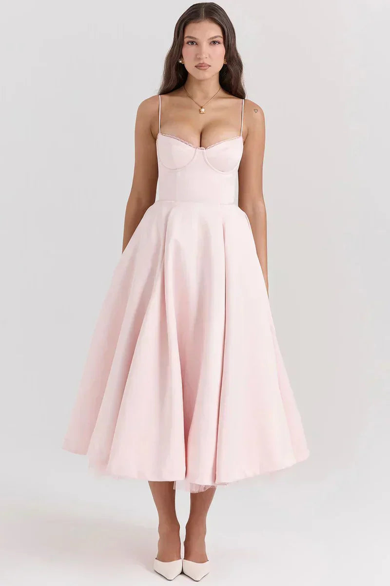 Minerva - Robe Princesse de Luxe à Bretelles Spaghetti