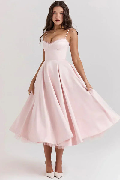 Minerva - Robe Princesse de Luxe à Bretelles Spaghetti