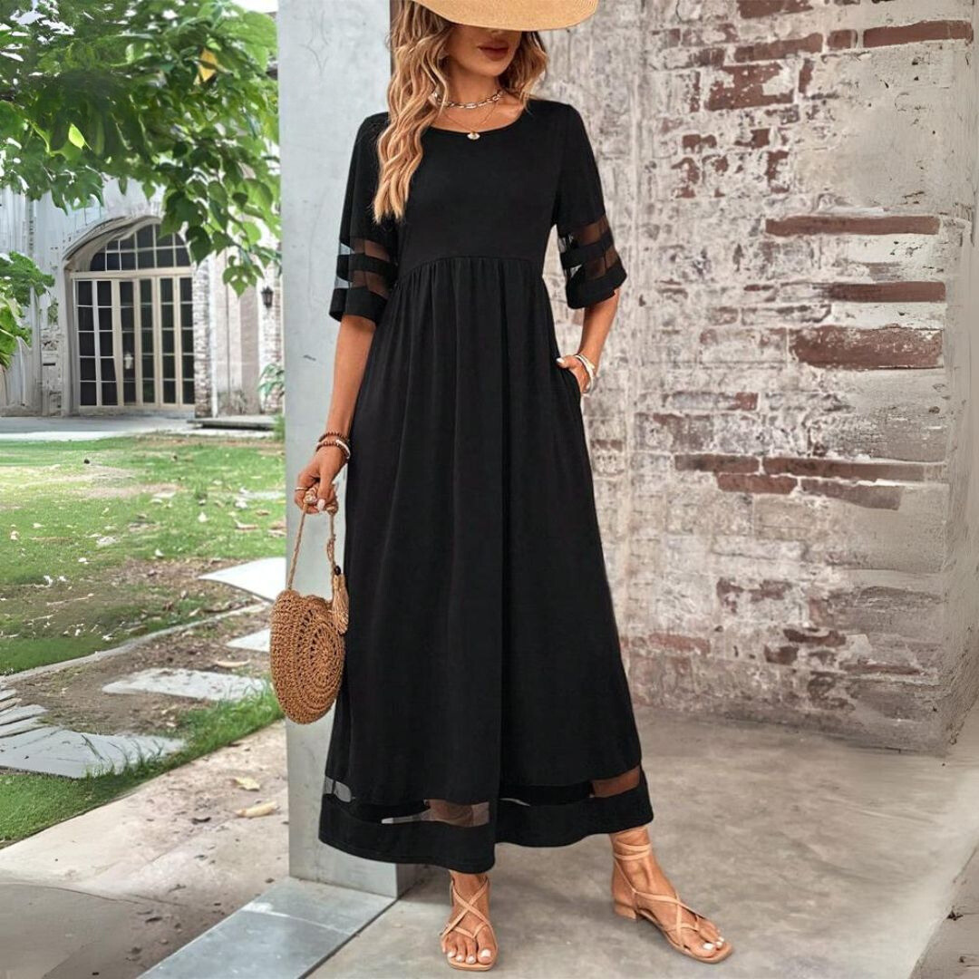 JADE - Robe maxi élégante en tissu fluide