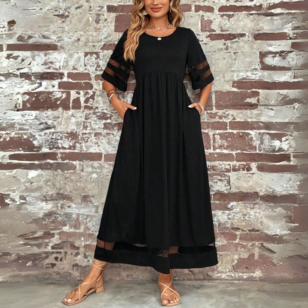 JADE - Robe maxi élégante en tissu fluide