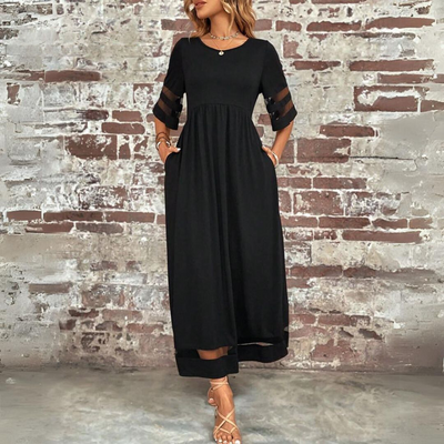 JADE - Robe maxi élégante en tissu fluide