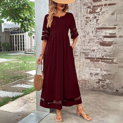 JADE - Robe maxi élégante en tissu fluide