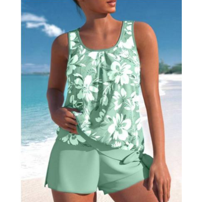 Ensemble Tankini Femme à Imprimé Floral