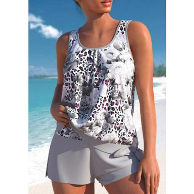 Ensemble Tankini Femme à Imprimé Floral