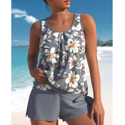Ensemble Tankini Femme à Imprimé Floral