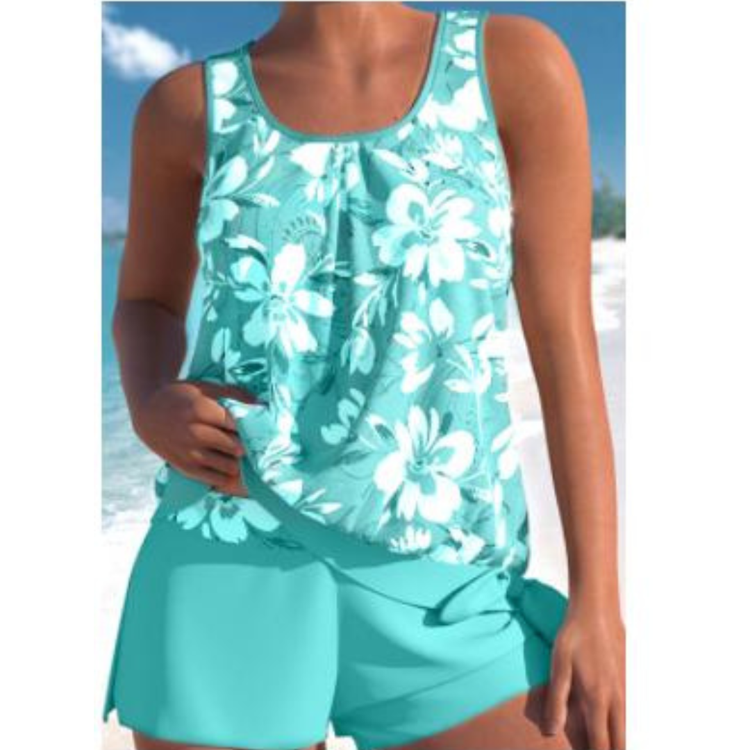 Ensemble Tankini Femme à Imprimé Floral