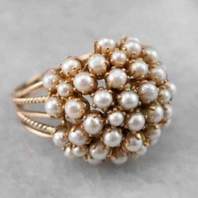 Nerea - Bague ornée de perles délicates