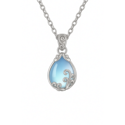 Collier ornement en pierre de lune