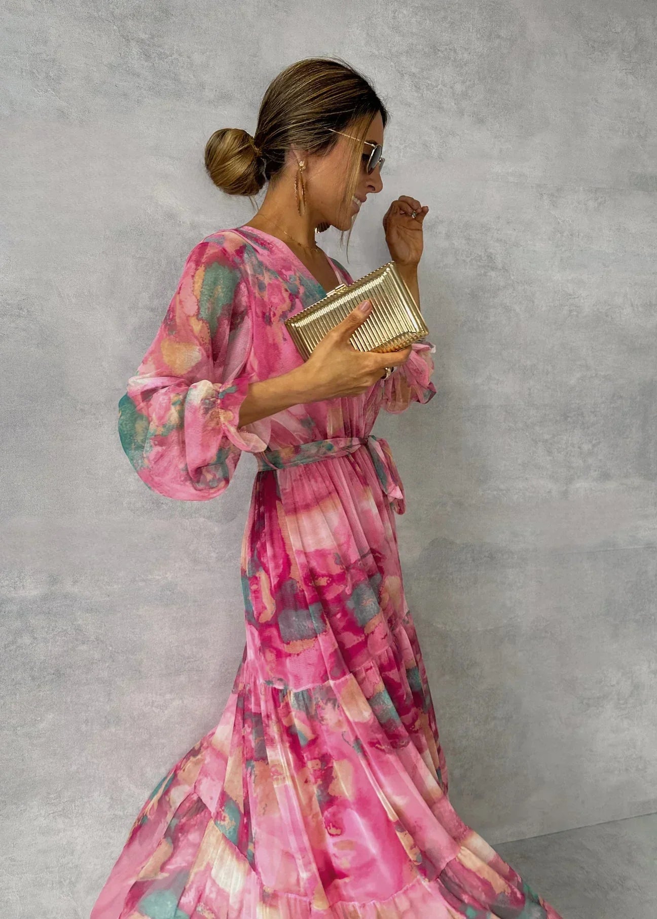 Annie | Robe d'été fleurie pour femme | Maxi