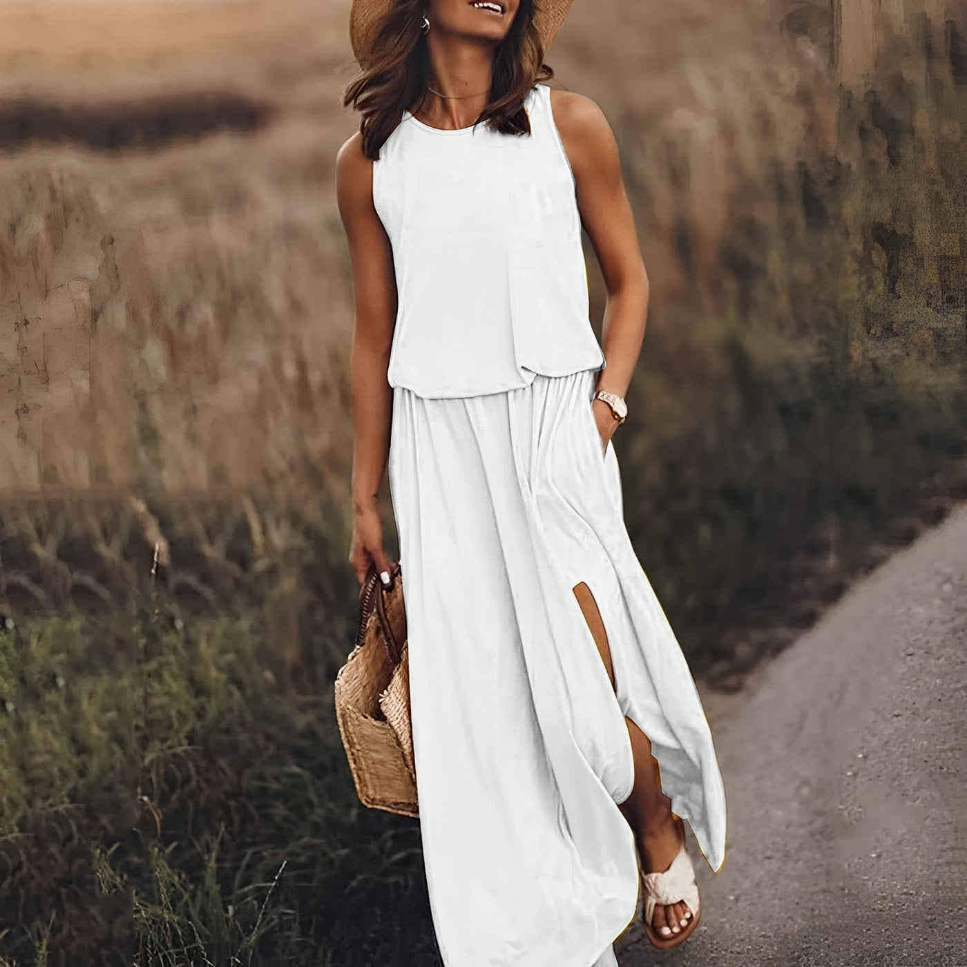 Maëlle - Robe d'été élégante et intemporelle en coton