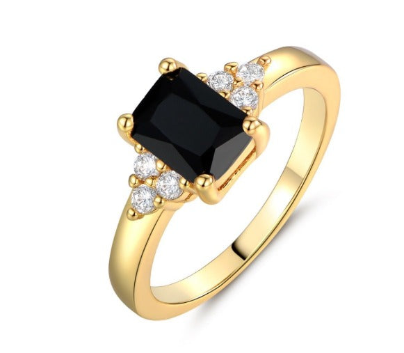 Bague Baguette en Spinelle | Or 14k