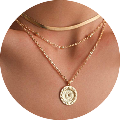 Collier "Ana" en or 14 carats | 1+2