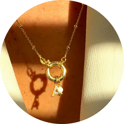 Collier Rosaire en Argent 925 avec Fermoir Anneau