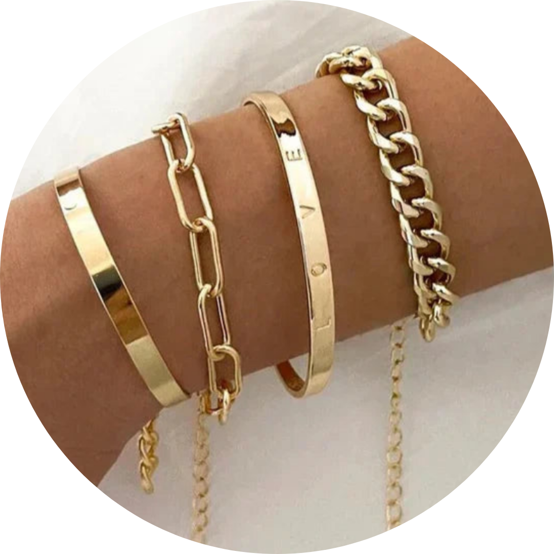 Ensemble de bracelets Elan Mercer | Or