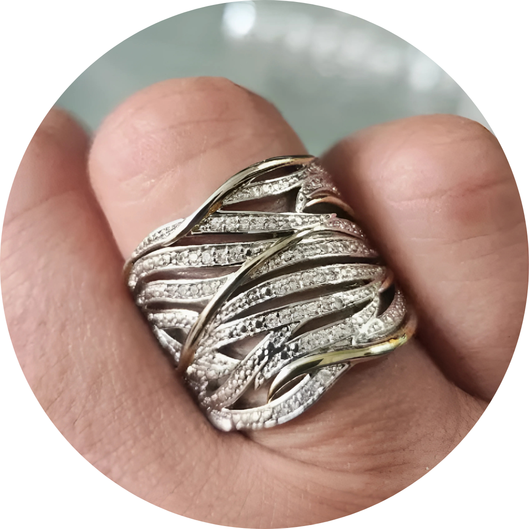 Bague élégante à plusieurs couches en torsion