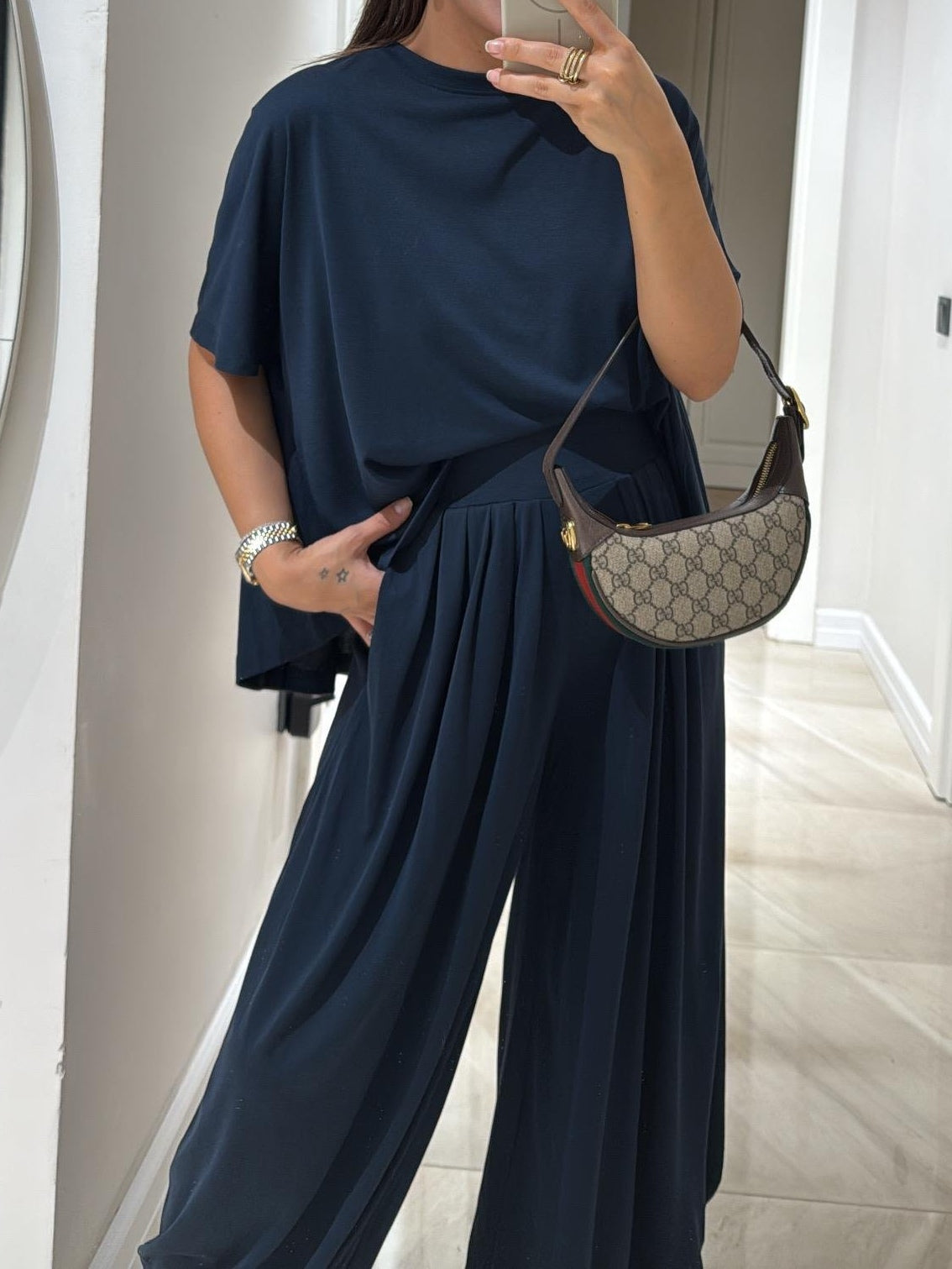 Senna| Ensemble Décontracté Gris Clair avec Haut et Pantalons Amples