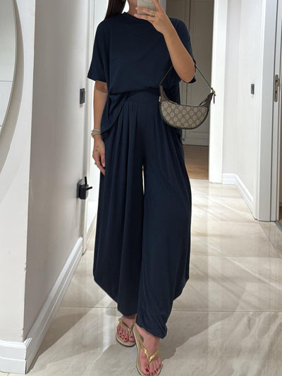 Senna| Ensemble Décontracté Gris Clair avec Haut et Pantalons Amples