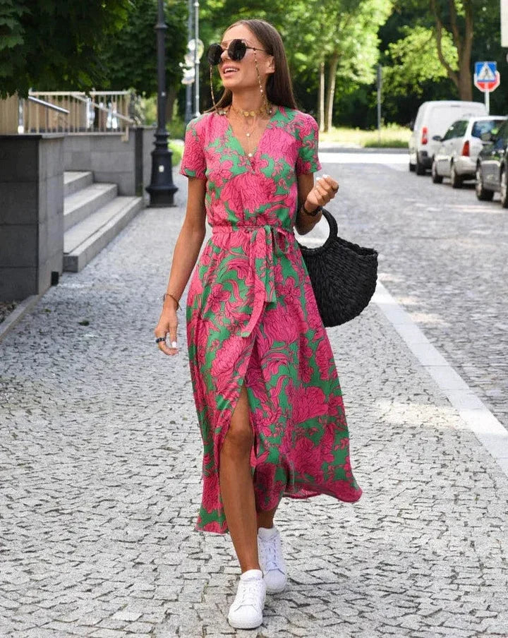 Theresita - Robe Portefeuille Élégante
