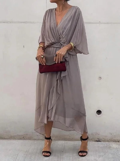 Inès - Robe élégante et légère en mousseline de soie