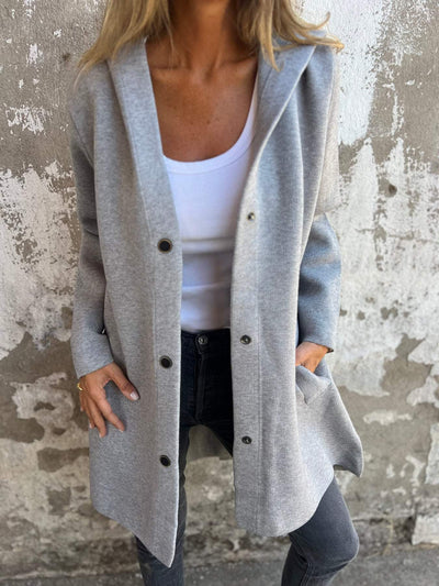 Tamara| Veste à capuche à poitrine simple pour femmes
