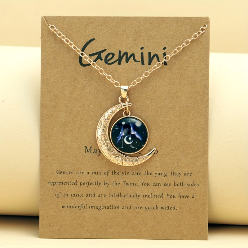 Collier Signe du Zodiaque avec Pendentif Lune