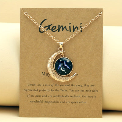 Collier Signe du Zodiaque avec Pendentif Lune