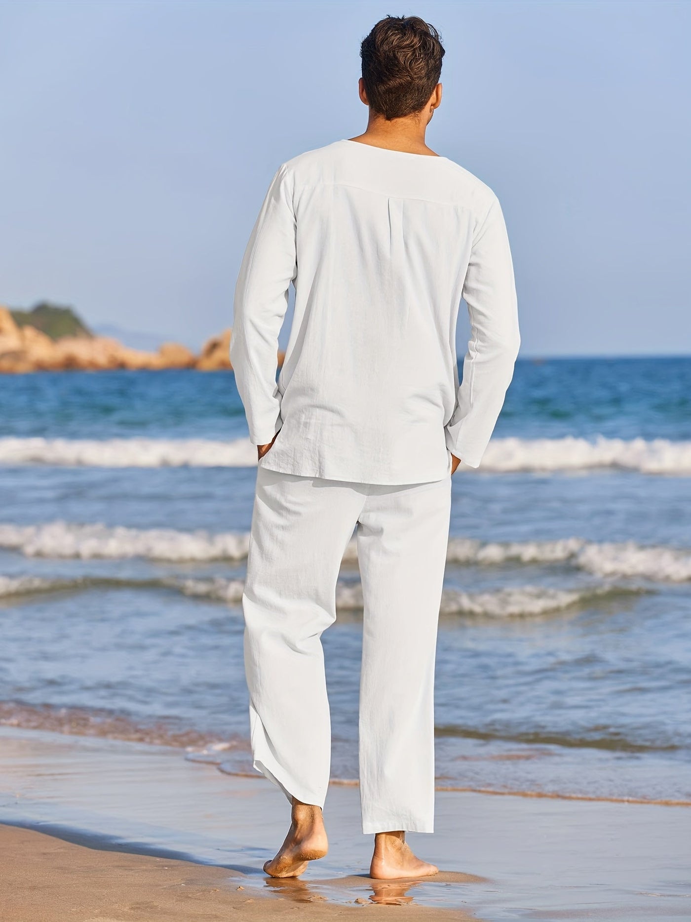 Ensemble en Lin Confortable pour Hommes