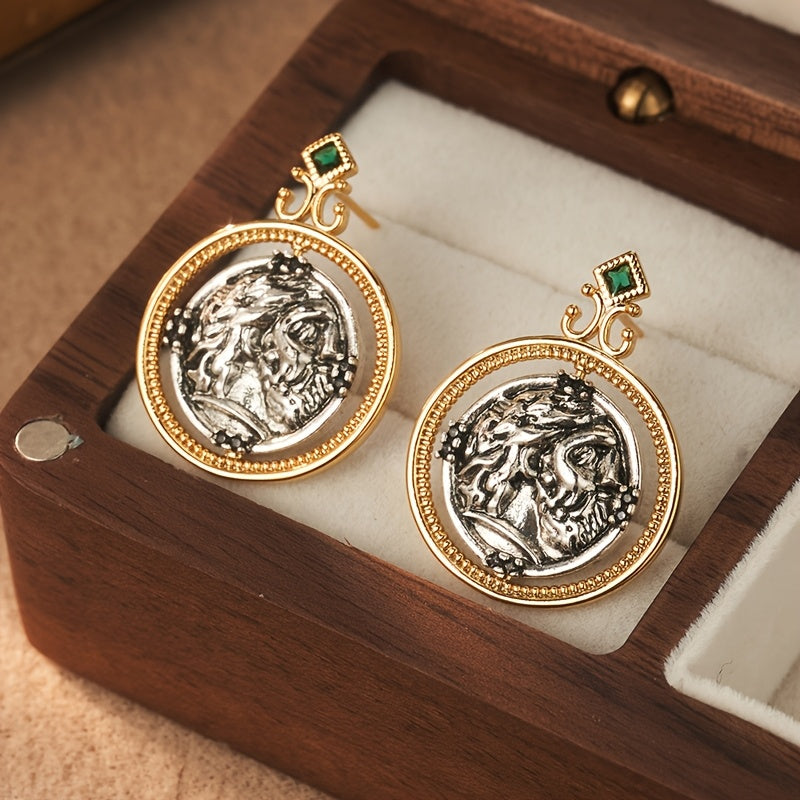 🇫🇷 Boucles d’oreilles pièce françaises en argent .925 et vieil or