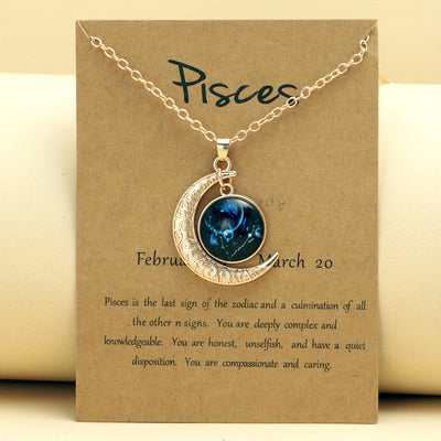 Collier Signe du Zodiaque avec Pendentif Lune