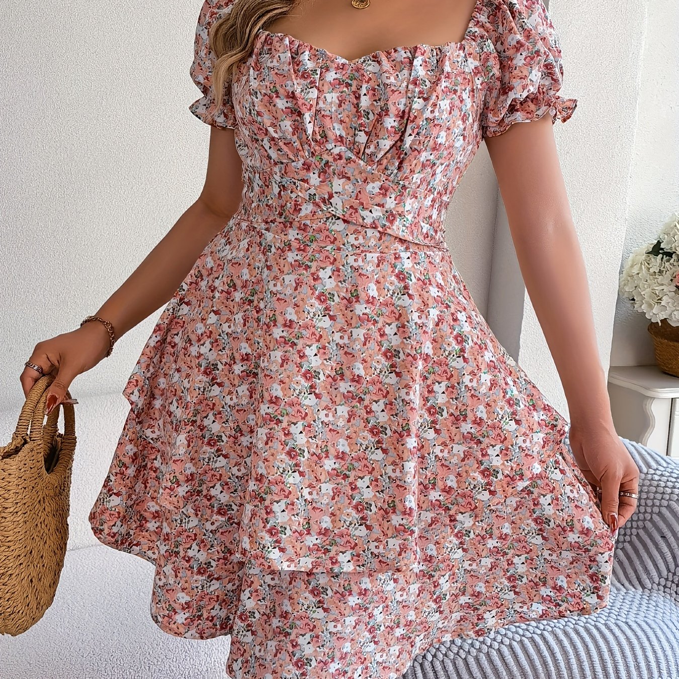 ANNA – Femme Robe à Encolure Cœur Élégante & Féminine