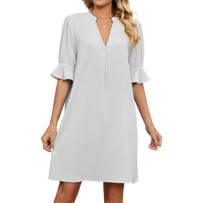 Robe courte à manches volantées pour femmes - Gabriela