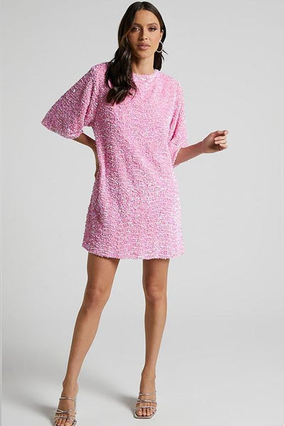 Ann | Robe Mini à Paillettes Dos Nu pour Femme