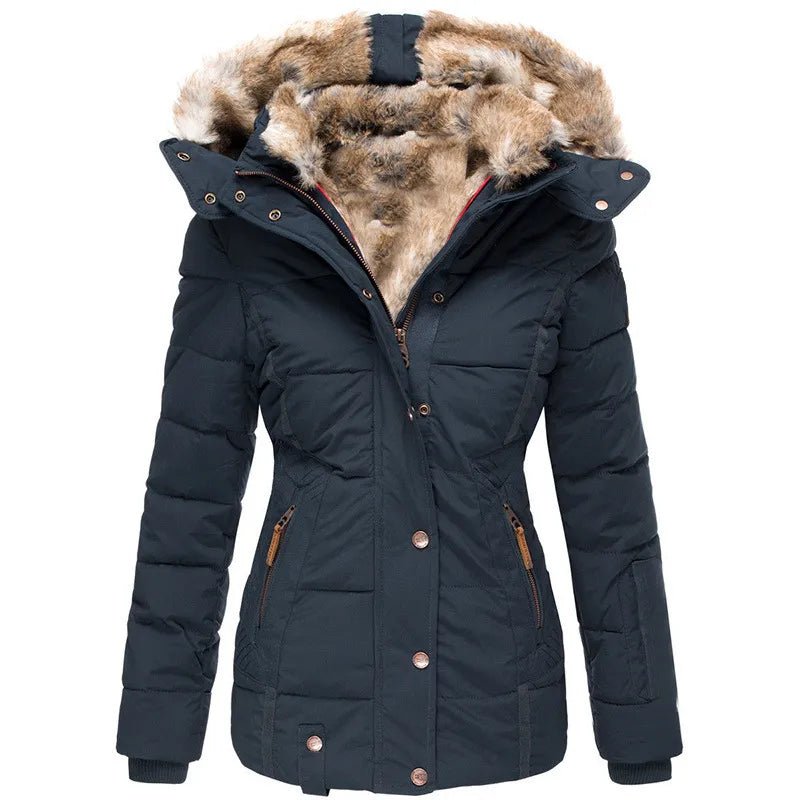 Zola | Manteau d'hiver chaud avec doublure en fausse fourrure