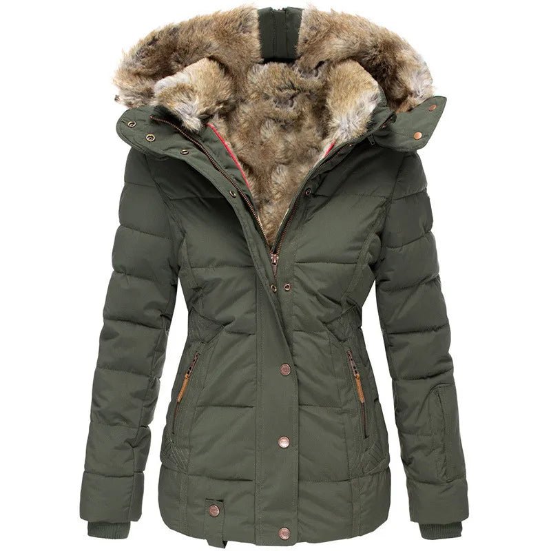 Zola | Manteau d'hiver chaud avec doublure en fausse fourrure