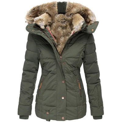 Zola | Manteau d'hiver chaud avec doublure en fausse fourrure