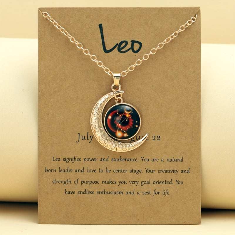 Collier Signe du Zodiaque avec Pendentif Lune