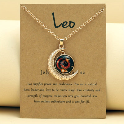 Collier Signe du Zodiaque avec Pendentif Lune