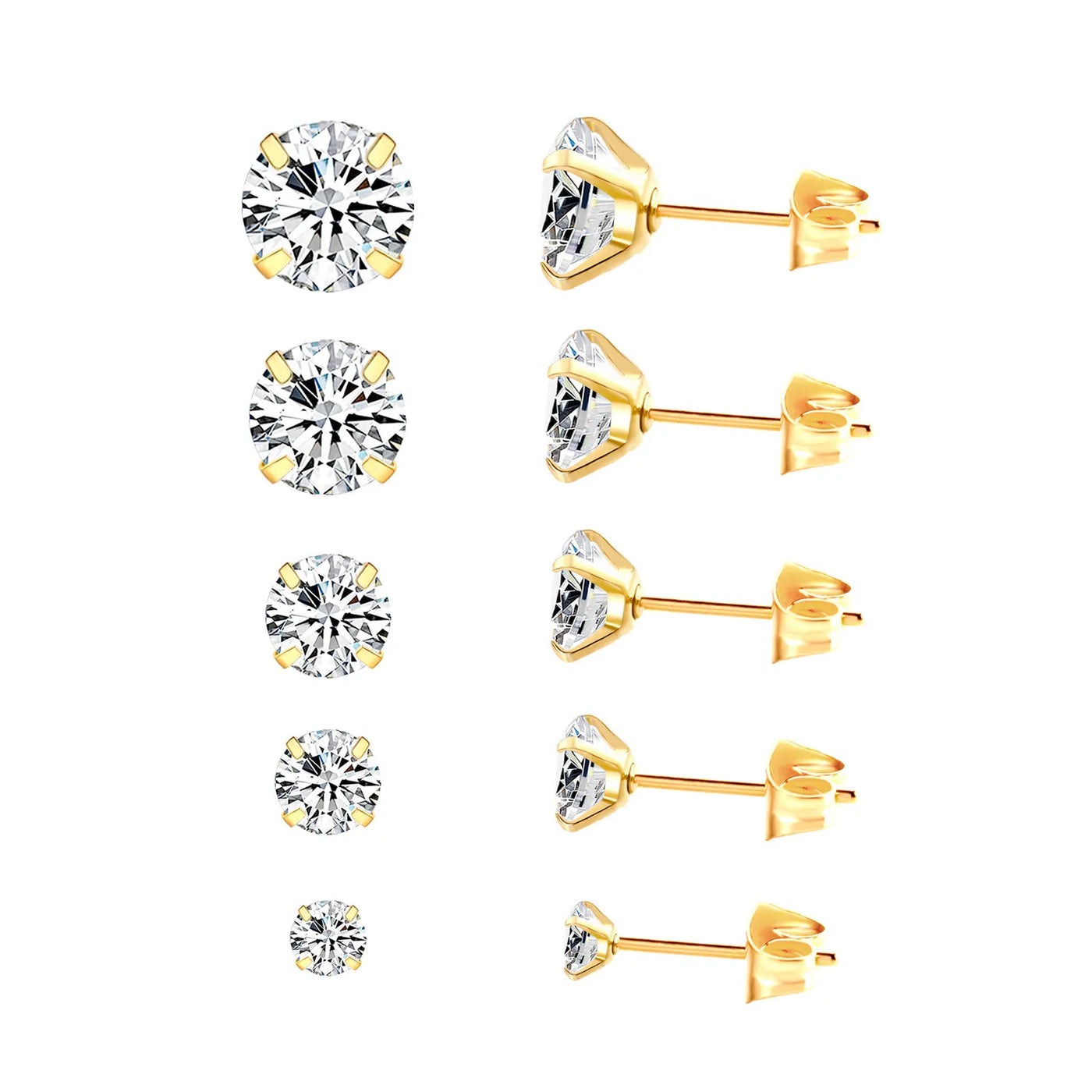 Dara Brillane Set de boucles d'oreilles en pierre | Or