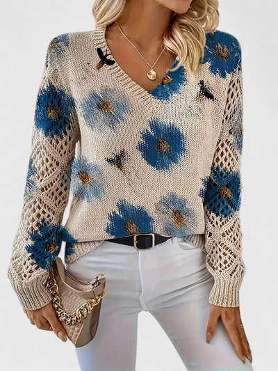 Aurélie | Pull élégant avec motif floral