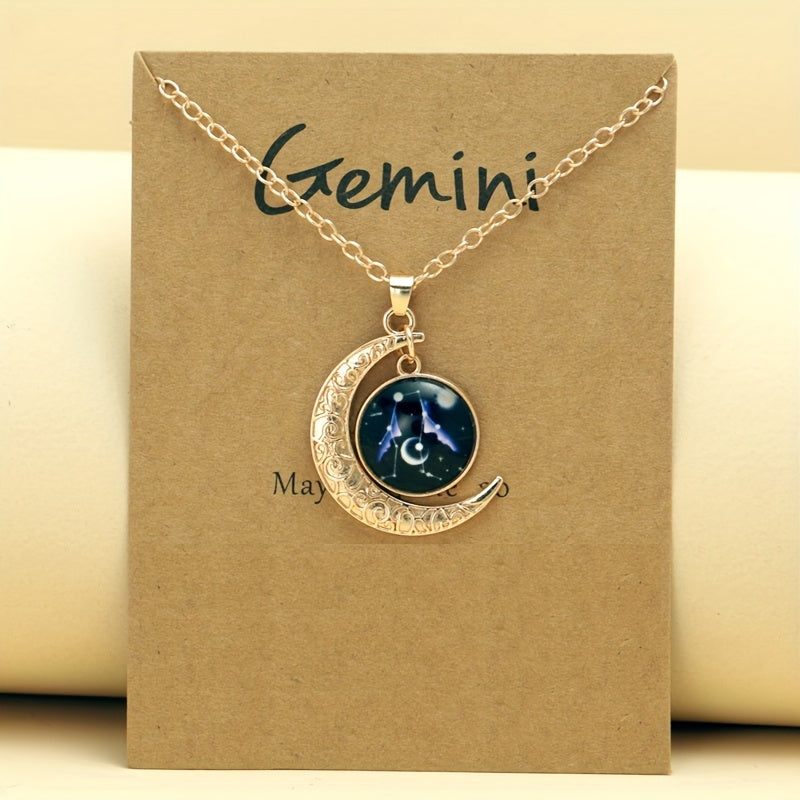 Collier Signe du Zodiaque avec Pendentif Lune