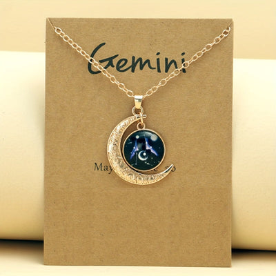 Collier Signe du Zodiaque avec Pendentif Lune
