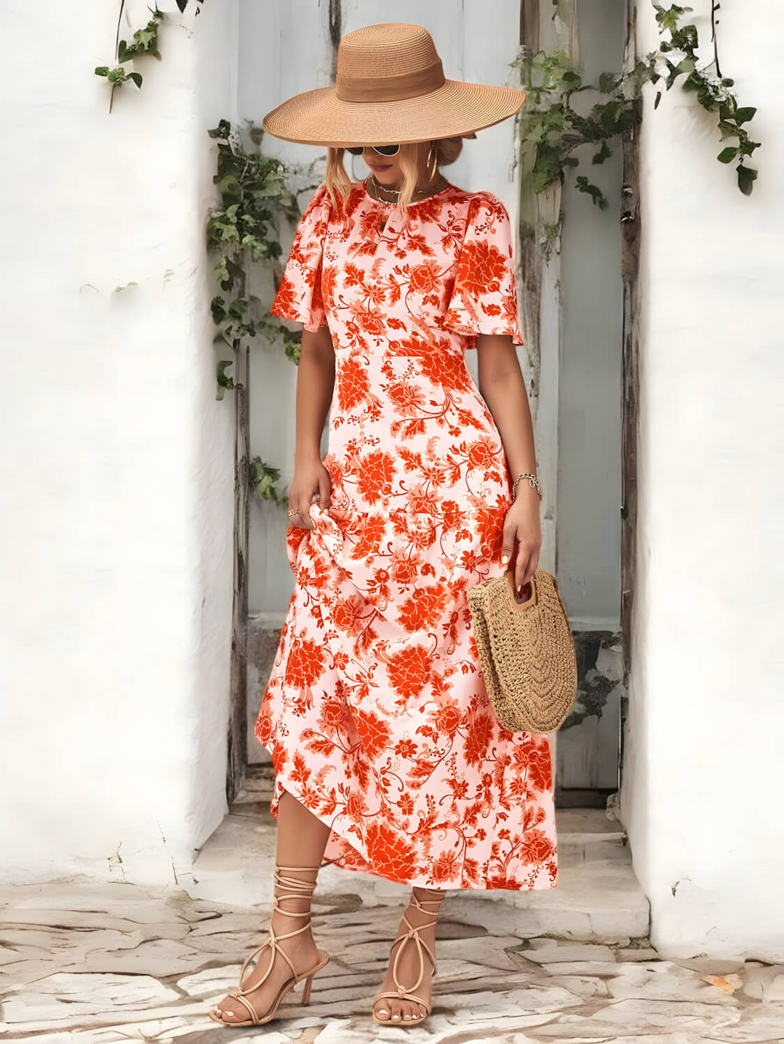 Monique - Robe d'été dos nu avec armatures