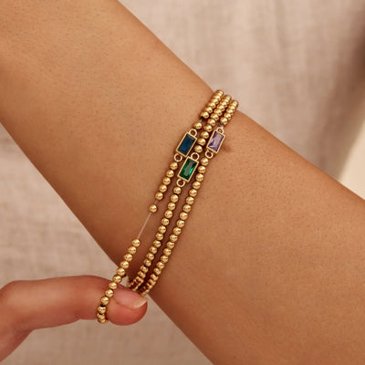 Edmonton Essence™ | Gold Birthstone Bracelet