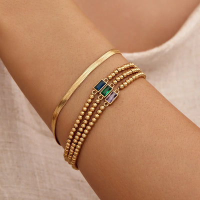 Edmonton Essence™ | Gold Birthstone Bracelet