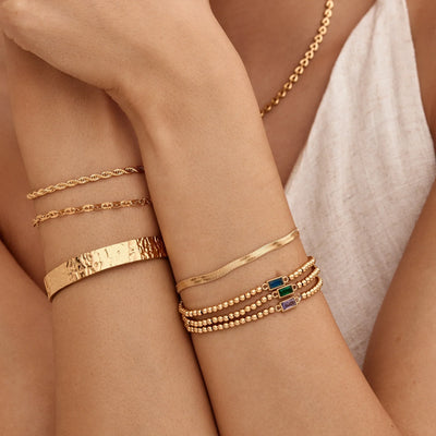 Edmonton Essence™ | Gold Birthstone Bracelet