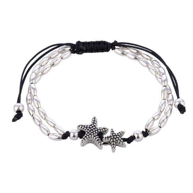Bracelet de cheville étoile de mer Boho
