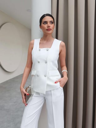 AtelierdeRocheParis™ | Amélie | Ensemble Blazer et Pantalon Chic