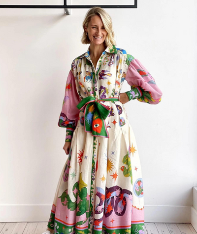 Léna - Costume élégant aux couleurs vives