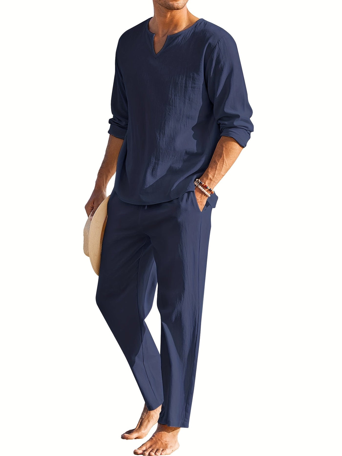 Ensemble en Lin Confortable pour Hommes