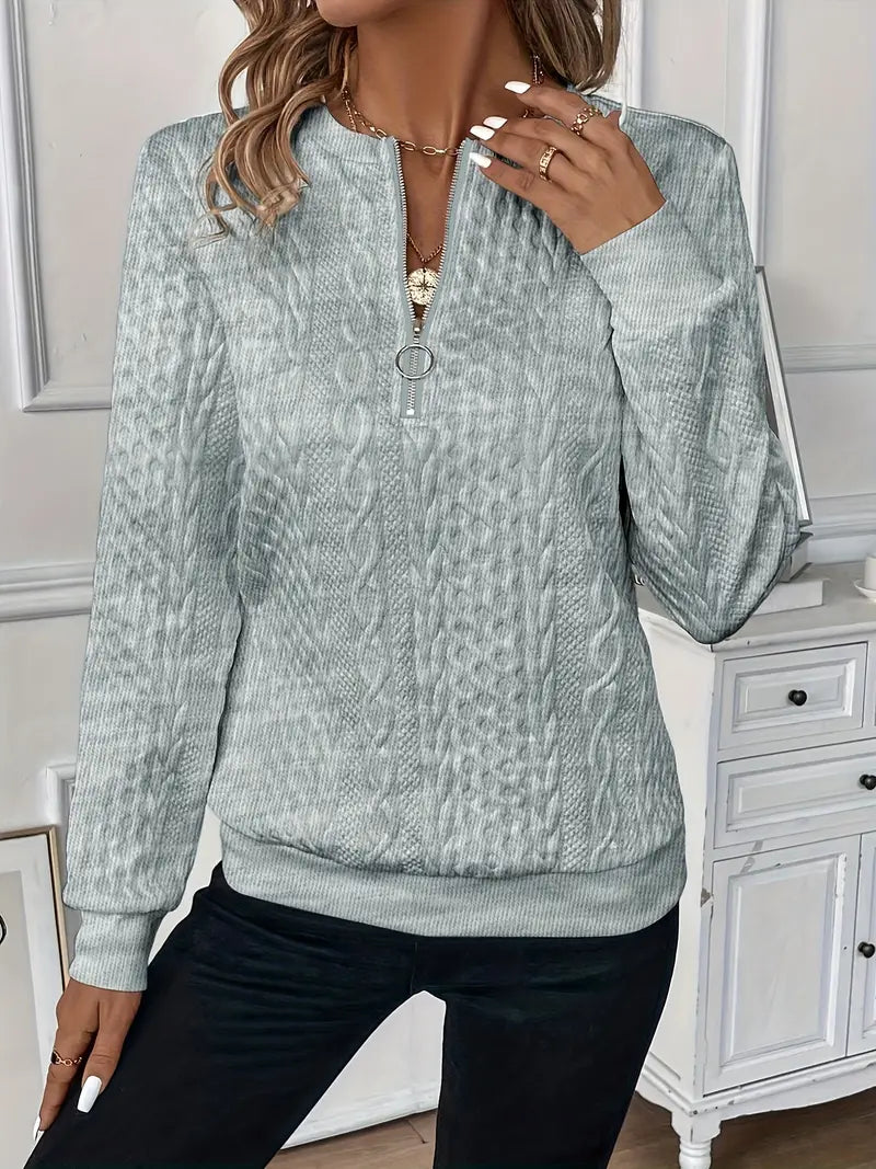 Élégant Pull Zippé Confortable